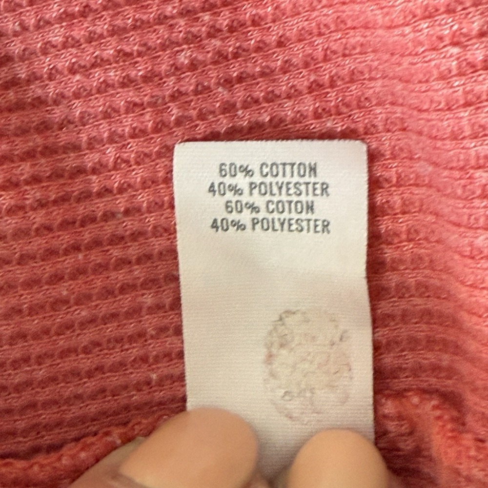 Aerie Henley Top Bella Swan Waffle Knit Twilightcore Red Button Y2K‎ Sz XL - Picture 7 of 8